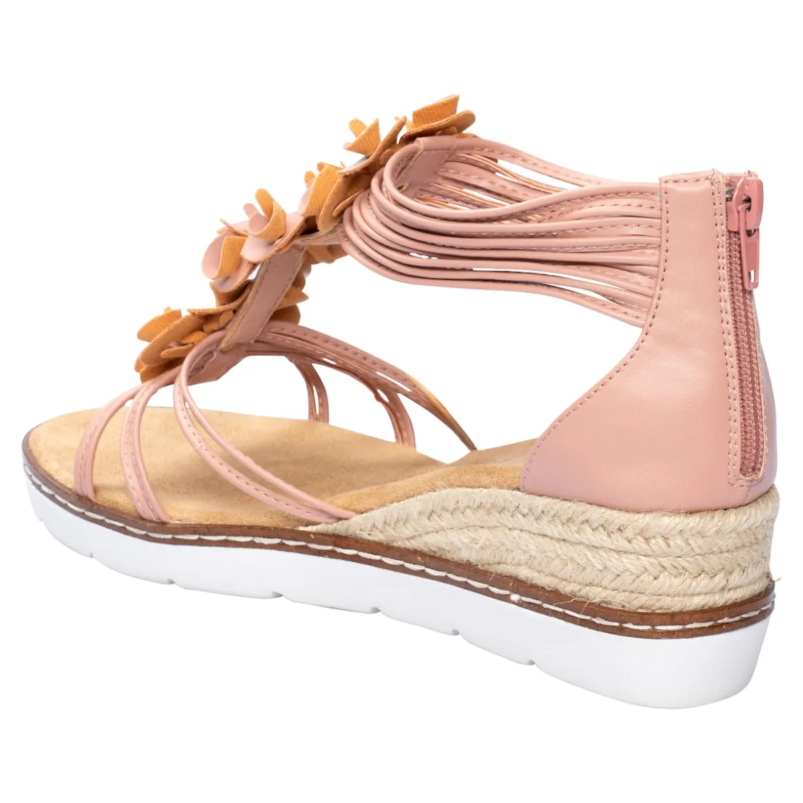 Knöchel-Sandalette "Blume" nude