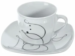 Kombiservice, Porzellan CHANSON 6 x Speiseteller, 6 x Suppenteller, 6 x Dessertteller, 6 x Kaffeetasse, 6 Kaffeeuntertasse