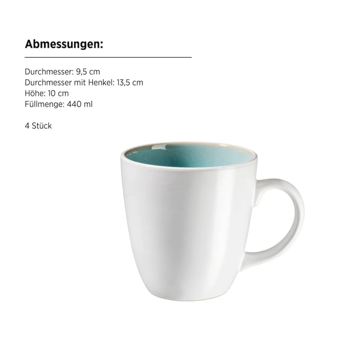 Kombiservice, Steinzeug Elea Hellgrün