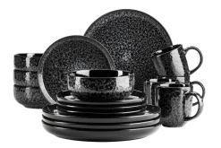 Kombiservice, Steinzeug Filippa Schwarz