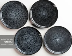 Kombiservice, Steinzeug Filippa Schwarz