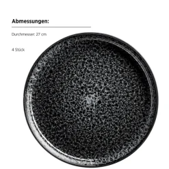 Kombiservice, Steinzeug Filippa Schwarz