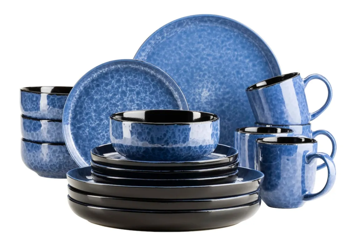 Kombiservice, Steinzeug Filippa Blau