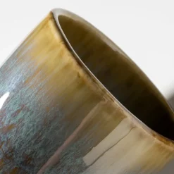 Kombiservice, Steinzeug Flussufer blau, grün, braun