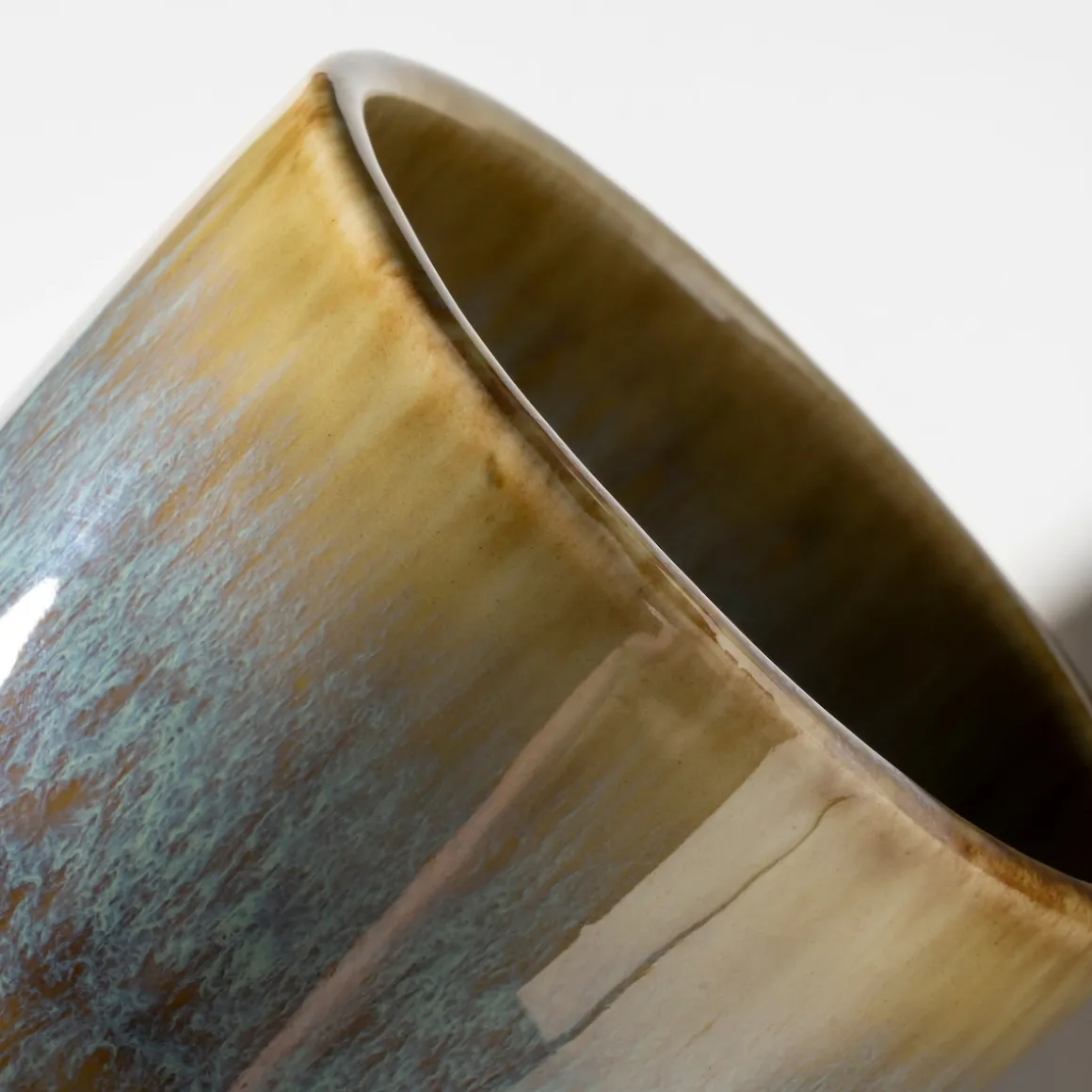 Kombiservice, Steinzeug Flussufer blau, grün, braun