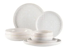 Kombiservice, Steinzeug Trad. Tiles Weiß