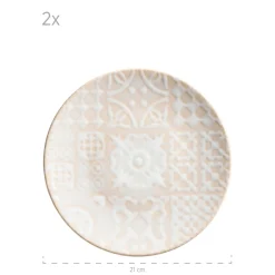 Kombiservice, Steinzeug Trad. Tiles Weiß