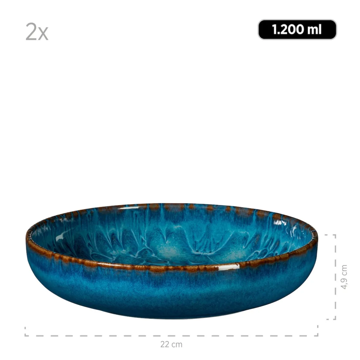 Kombiservice, Steinzeug Trad. Tiles Blau