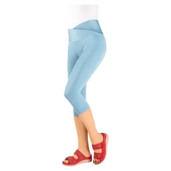 Komfort-Capri-Leggings "Leonie" hellblau