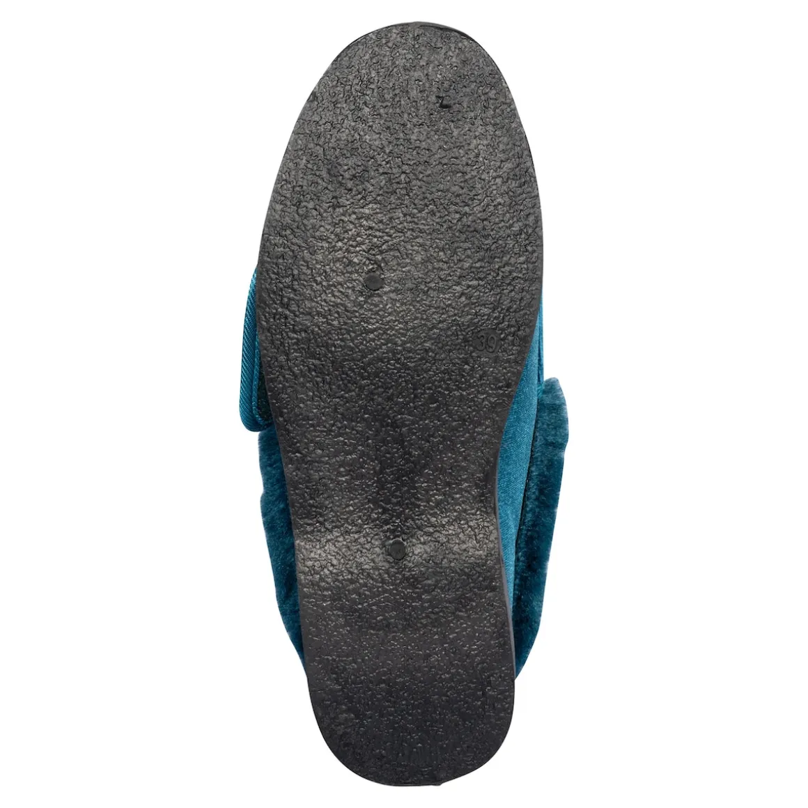 Kuschel-Kletthausschuh "Carmen" petrol
