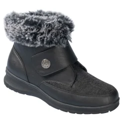 Kuschel-Klettstiefelette „Steffi“ schwarz