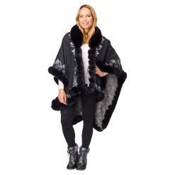 Kuschel-Poncho „Elegant“