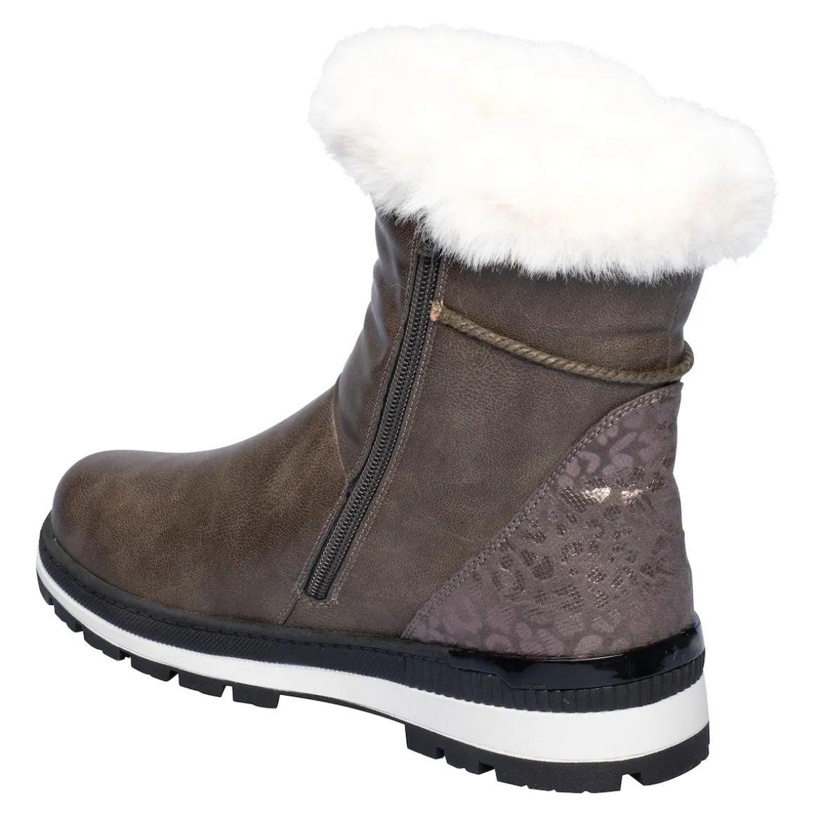 Kuschelstiefel "Katharina" mit Wolle taupe