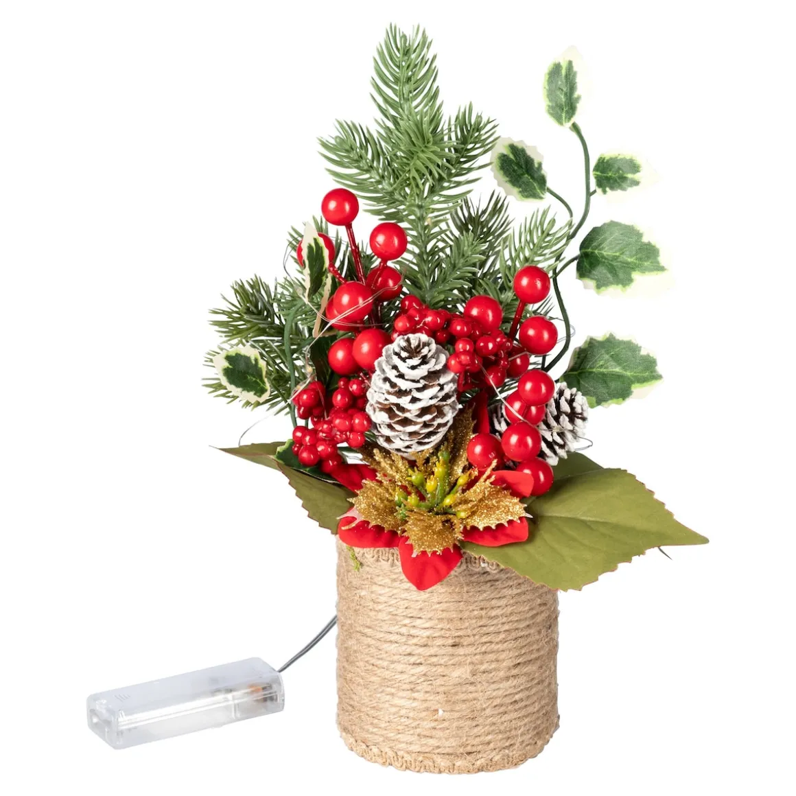 LED-Adventsgesteck „Beeren“