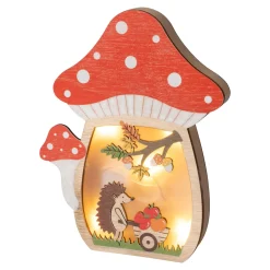 LED-Dekoration "Pilz" rot