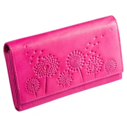 Lederbörse „Pusteblume“ pink