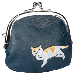 Leder-Klippbörse „Miezi“