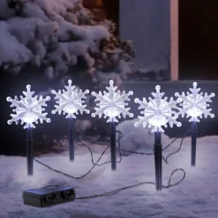 LED-Gartenstecker "Schneeflocken"