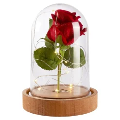 LED-Glas "Ewige Rose" mit Musik