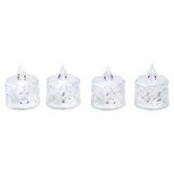 LED-Teelichter „Diamond“, 4 Stück