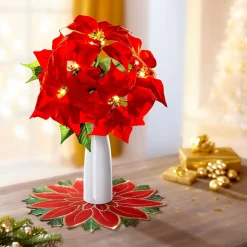 LED-Weihnachtsstrauß + Gratis Vase
