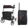 Leichtgewicht-Rollator Premium, Aluminium AT51006 + Transporttasche mit Rollen