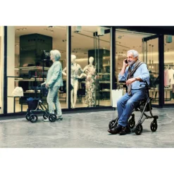 Leichtgewicht-Rollator Taima M-GT, Aluminium, mit Rückengurt und Tasche