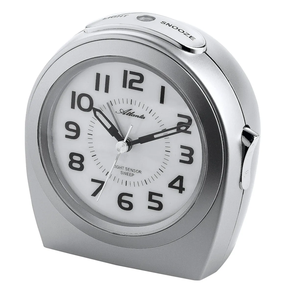 Leucht-Quartzwecker silber