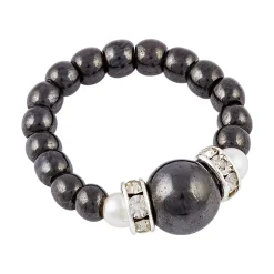 Magnet-Stretch "Hämatit" Ring