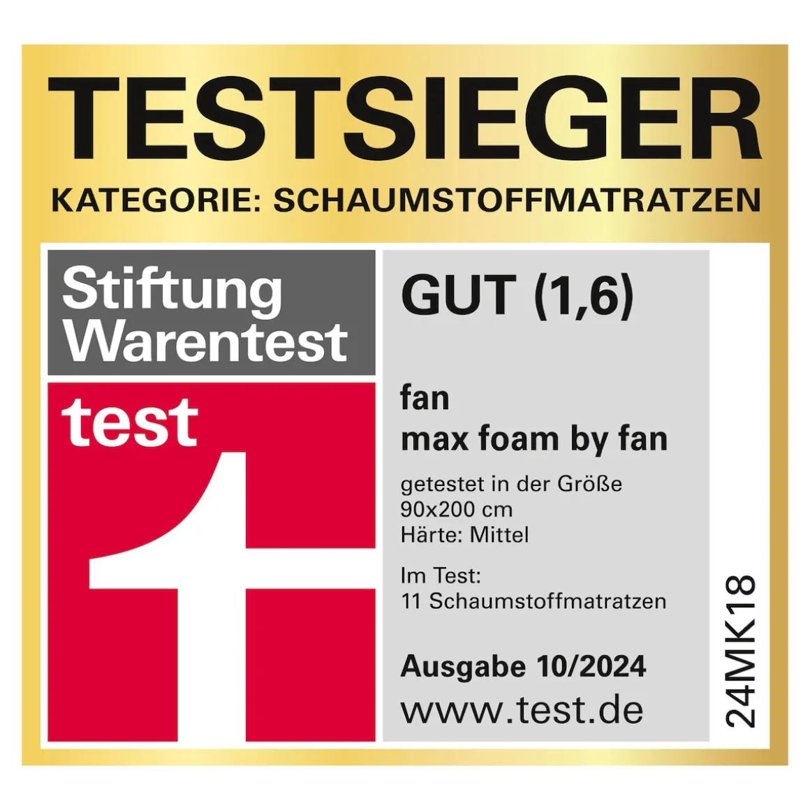 Matratze max foam by fan