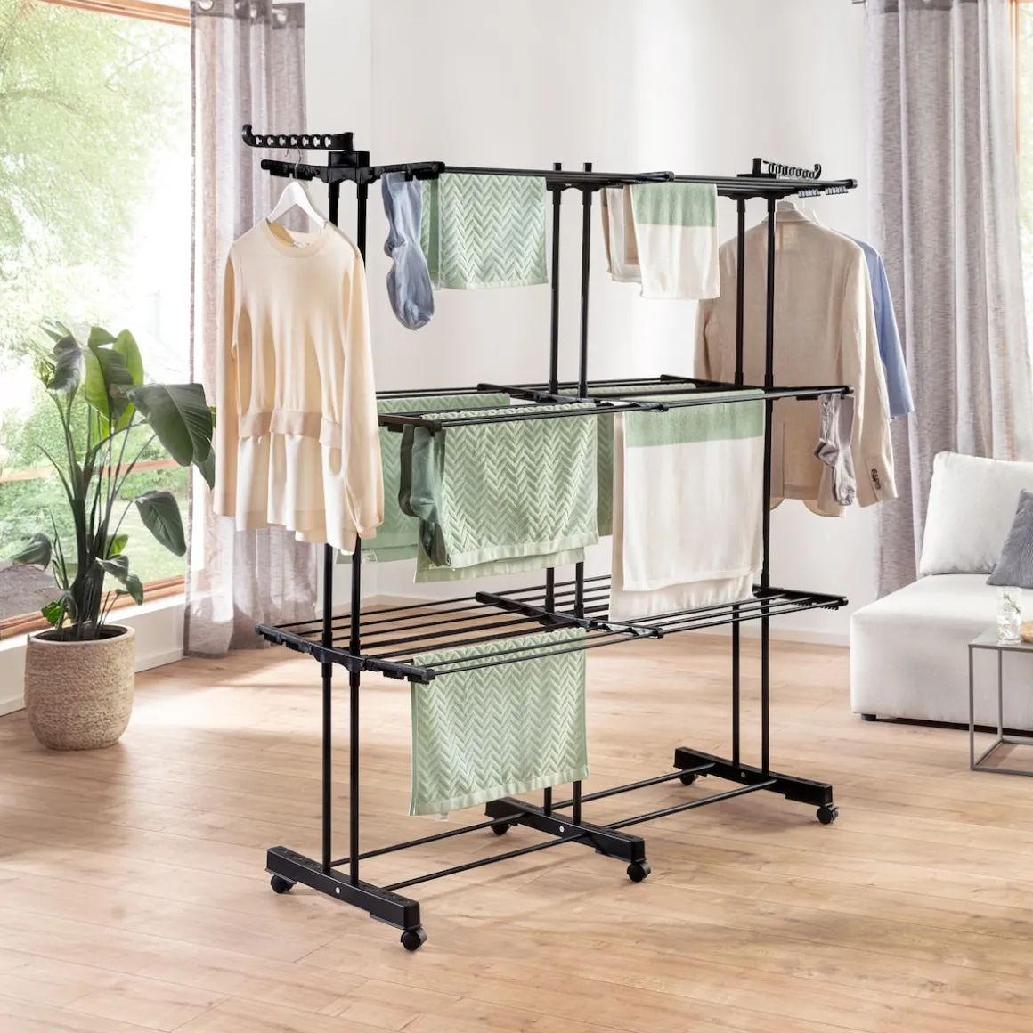 Maxi-Turmwäscheständer, ausziehbar