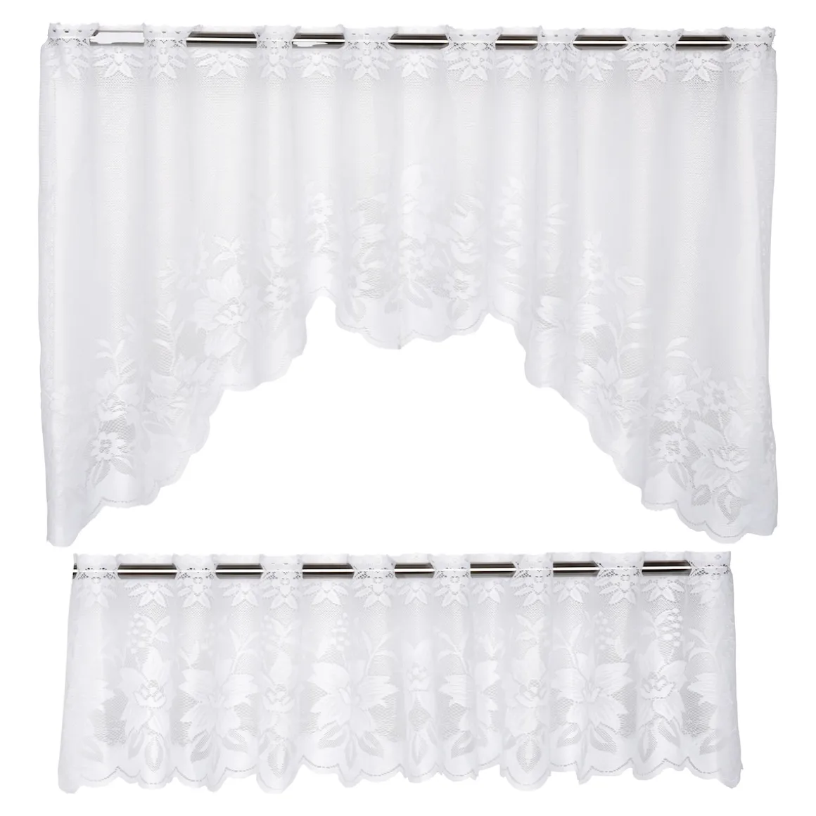 M-Bogen-Gardine „Blütentraum“, 2-teilig