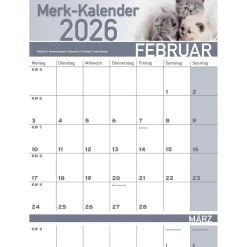 Merkkalender 2026 „Katzenbabies“