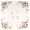 Mitteldecke „Rose mit Spitze“, 85x85 cm