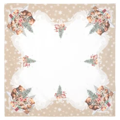 Mitteldecke "Teddy-Bescherung", 85x85 cm