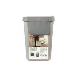 Müllbehälter, 2er Set, je 25 l, stapelbar weiß