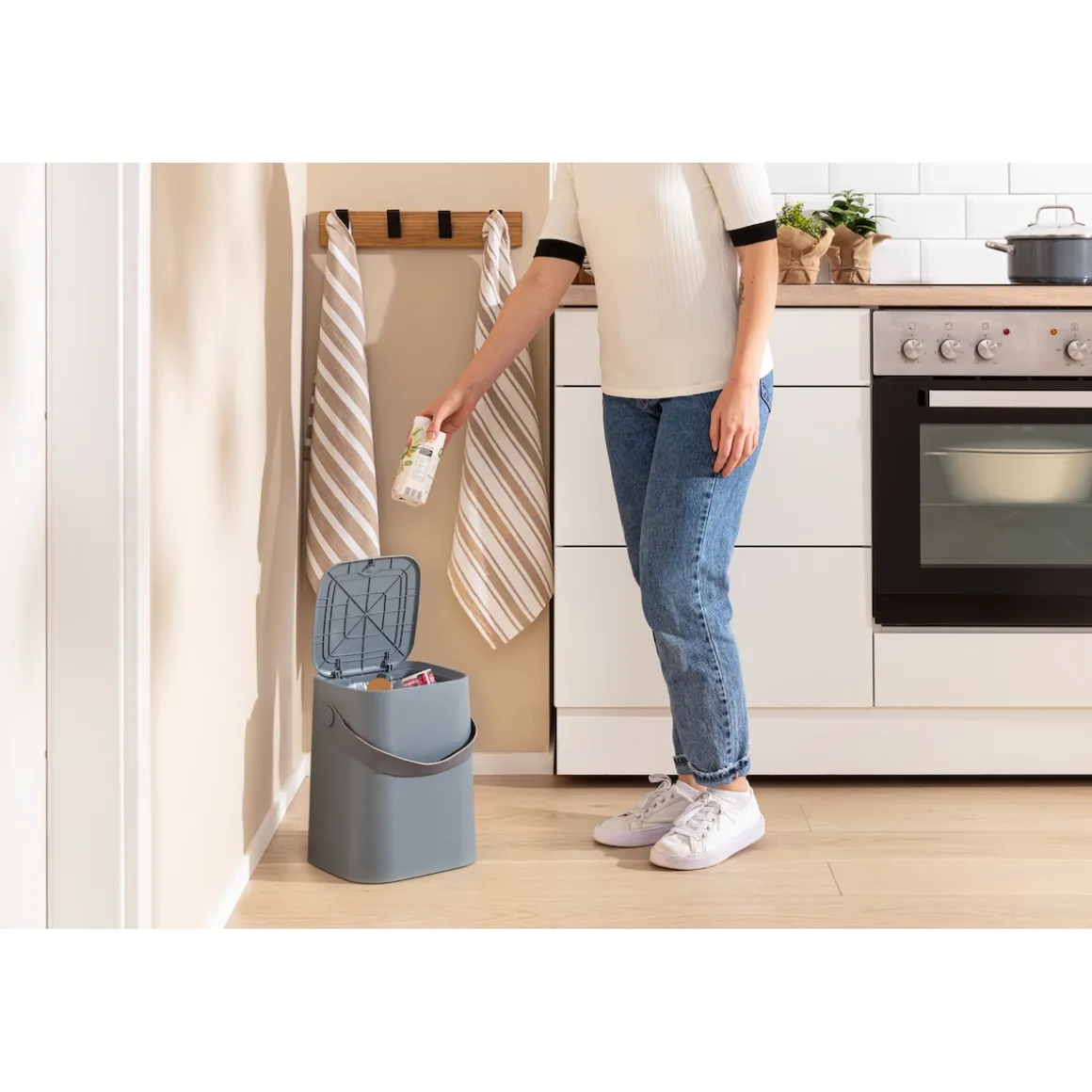 Mülleimer „Stockholm" grau