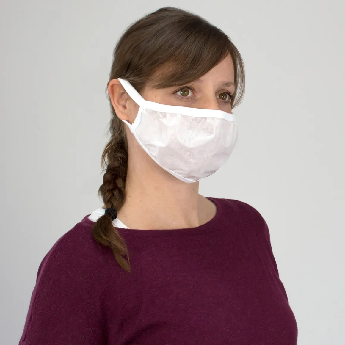 Mund- und Nasenmaske, PO, 4er Pack weiß