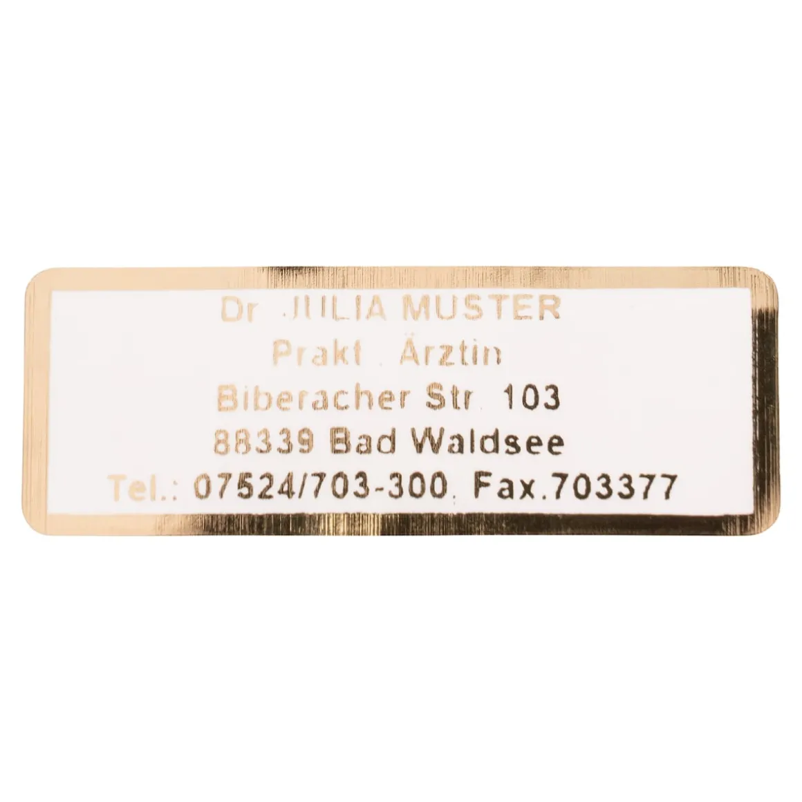 Namensaufkleber "Schrifttyp A" gold