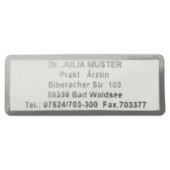 Namensaufkleber "Schrifttyp A" silber