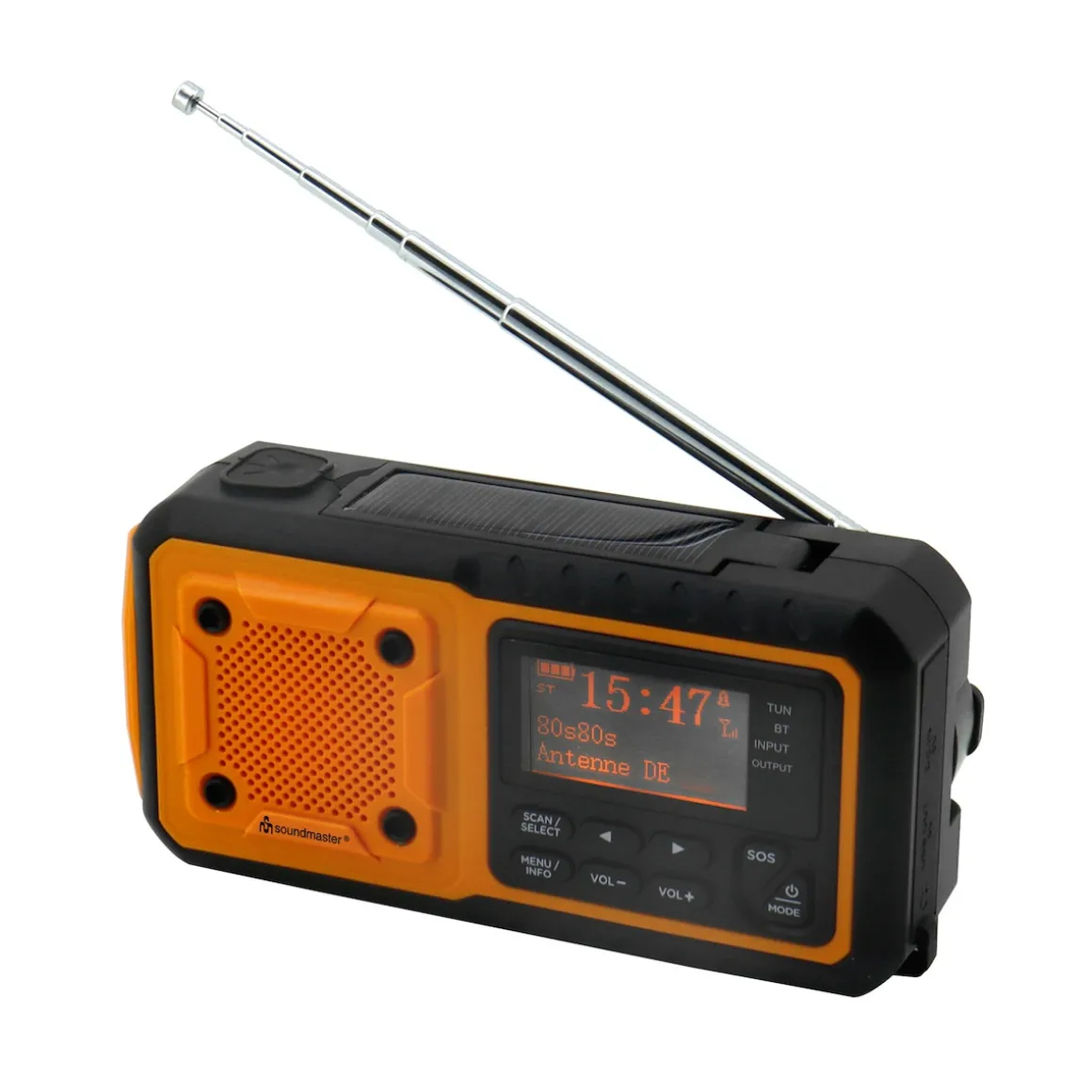 Notfalldigitalradio mit Solarpanel