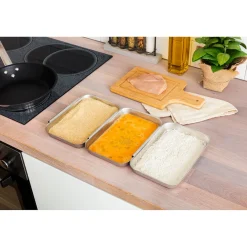 Panier-Set Edelstahl, 3 Stück