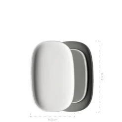 Plattenset, Keramik Isora Grau