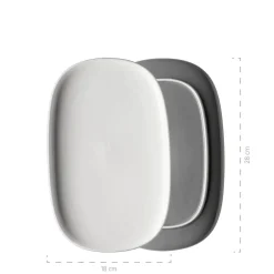 Plattenset, Keramik Isora Grau