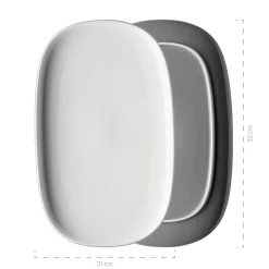 Plattenset, Keramik Isora Grau