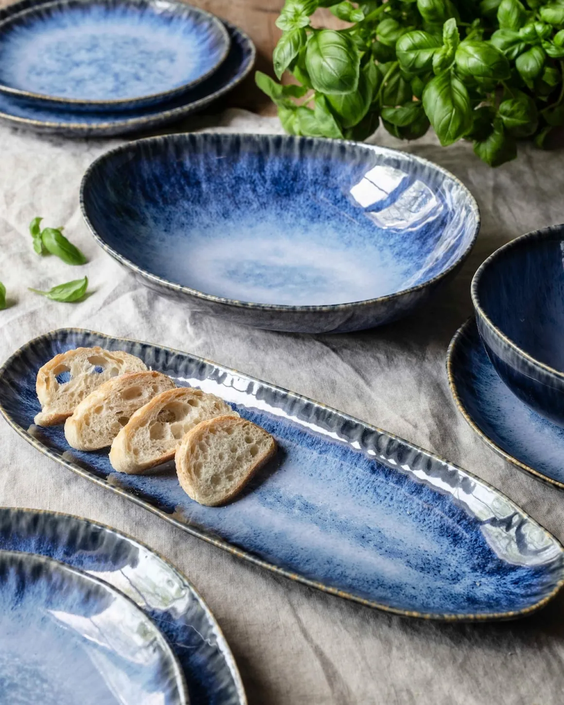 Platten-Set, Steinzeug Wilde Schlucht