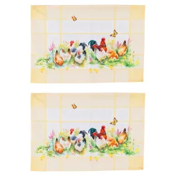 Platzset „Hühner“, 2 Stück