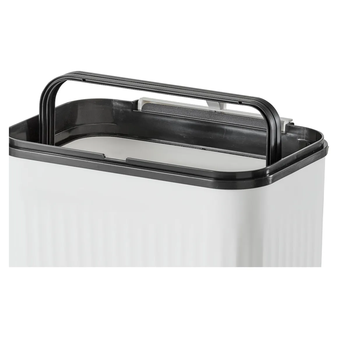 Platzspar-Rollwagen mit Mülleimer 2 Fächer