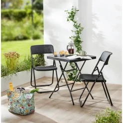 Platzspar-Sitzgruppe "Rattanoptik"