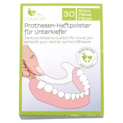 Prothesen-Haftpolster, 30 Stück Unterkiefer